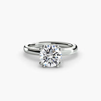 BW James Jewelers setting 9K White Gold / Round Solitaire ring 5