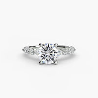 BW James Jewelers setting 9K White Gold / Round Solitaire with Eternity Pavé 2