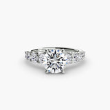 BW James Jewelers setting 9K White Gold / Round The Graduated Accent Ring