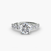BW James Jewelers setting 9K White Gold / Round The Graduated Accent Ring