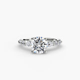 BW James Jewelers setting 9K White Gold / Round The Tiered Accent Ring