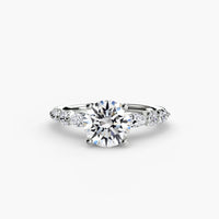 BW James Jewelers setting 9K White Gold / Round The Tiered Accent Ring