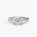 BW James Jewelers setting 9K Yellow Gold / Asscher Solitaire ring 1