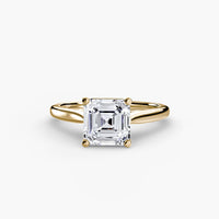 BW James Jewelers setting 9K Yellow Gold / Asscher Solitaire ring 1