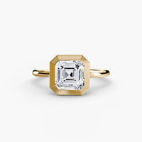 BW James Jewelers setting 9K Yellow Gold / Asscher The Bezel Set Solitaire