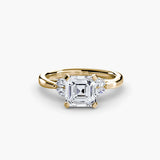 BW James Jewelers setting 9K Yellow Gold / Asscher The Celestial Cluster Ring 2