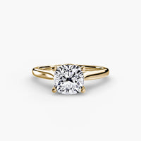 BW James Jewelers setting 9K Yellow Gold / Cushion Solitaire ring 1
