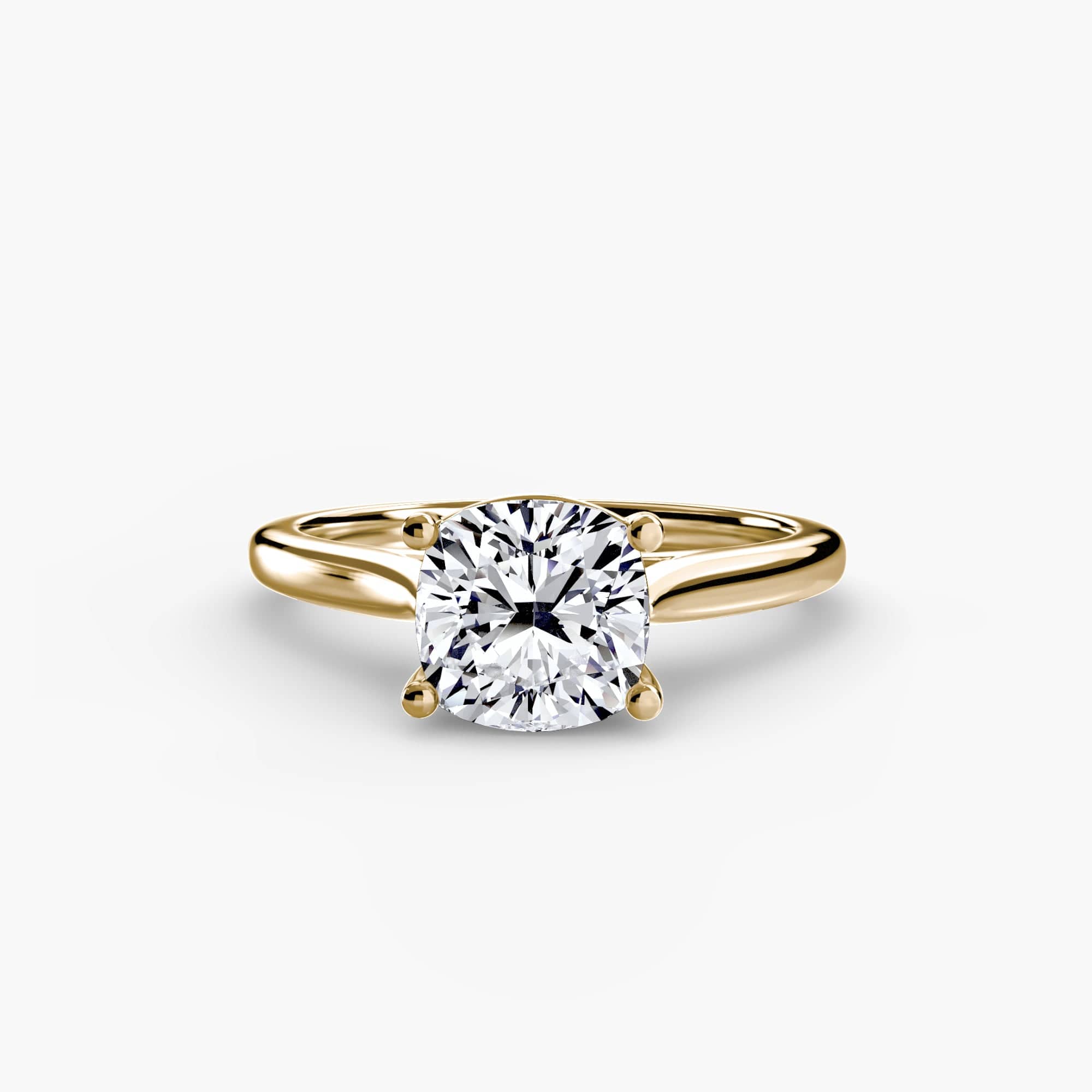 BW James Jewelers setting 9K Yellow Gold / Cushion Solitaire ring 1