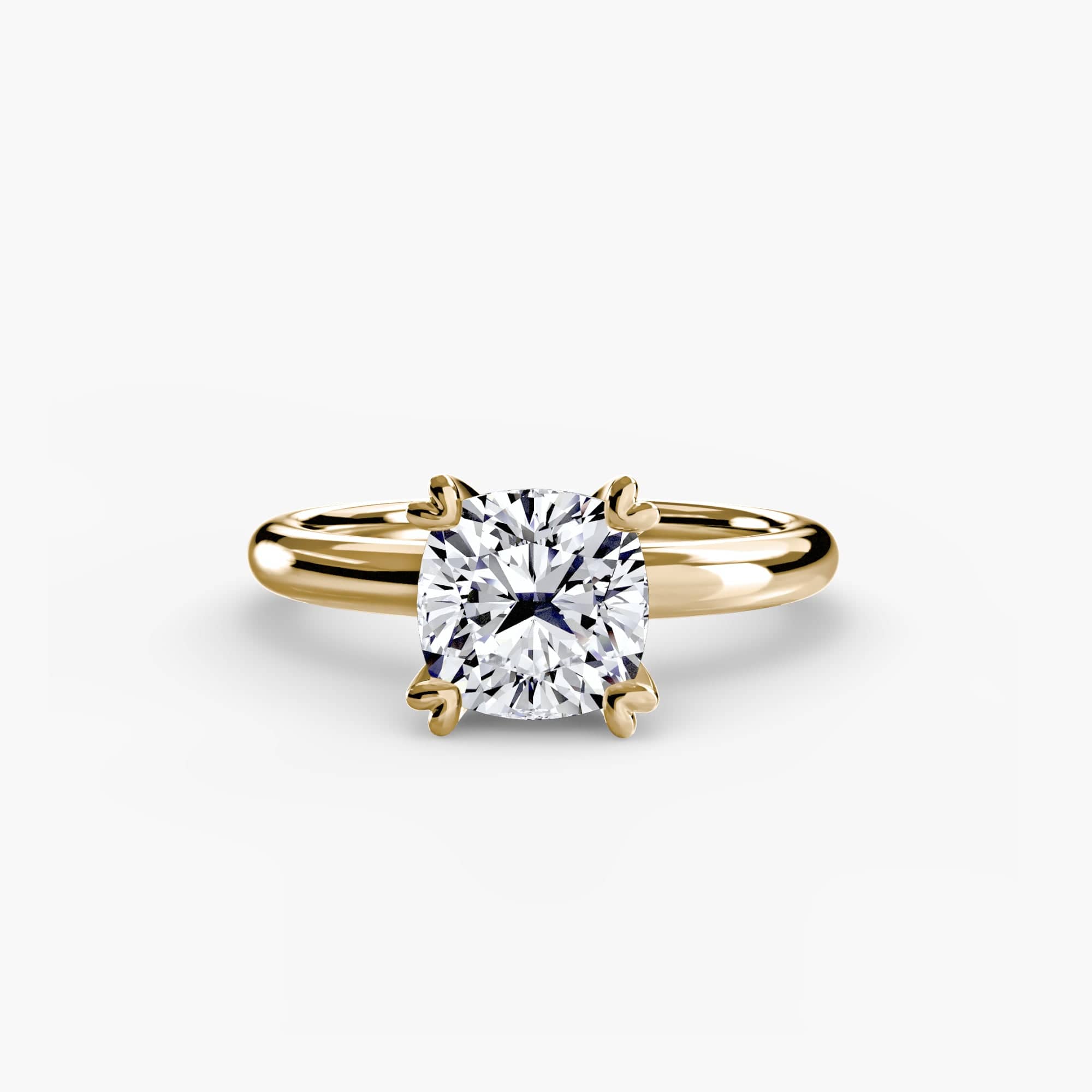 BW James Jewelers setting 9K Yellow Gold / Cushion Solitaire ring 2