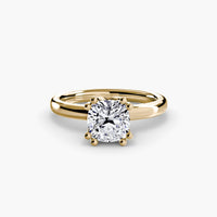 BW James Jewelers setting 9K Yellow Gold / Cushion Solitaire ring 5