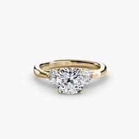BW James Jewelers setting 9K Yellow Gold / Cushion The Celestial Cluster Ring 2