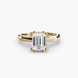 BW James Jewelers setting 9K Yellow Gold / Emerald Solitaire ring 5