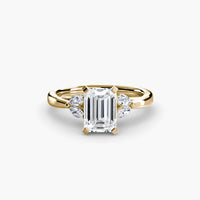 BW James Jewelers setting 9K Yellow Gold / Emerald The Celestial Cluster Ring 2