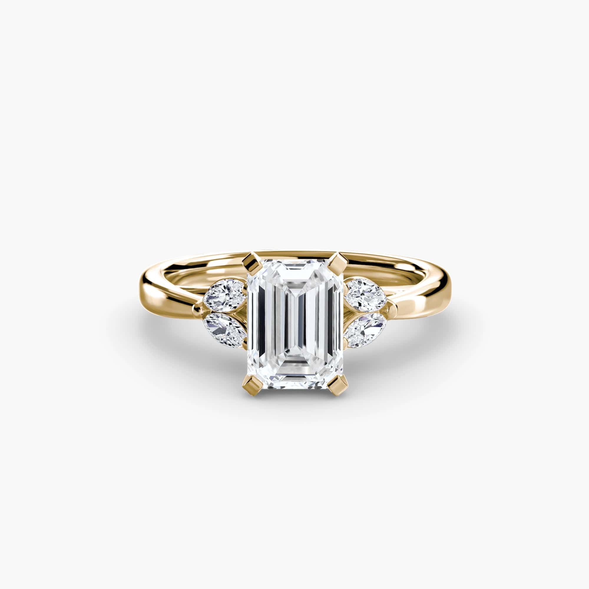 BW James Jewelers setting 9K Yellow Gold / Emerald The Celestial Cluster Ring 2