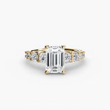 BW James Jewelers setting 9K Yellow Gold / Emerald The Graduated Accent Ring