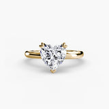 BW James Jewelers setting 9K Yellow Gold / Heart Solitaire ring 2