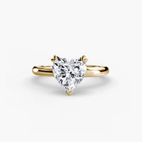 BW James Jewelers setting 9K Yellow Gold / Heart Solitaire ring 2