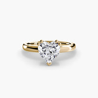 BW James Jewelers setting 9K Yellow Gold / Heart Solitaire ring 5