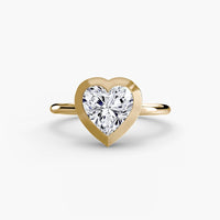 BW James Jewelers setting 9K Yellow Gold / Heart The Bezel Set Solitaire