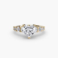 BW James Jewelers setting 9K Yellow Gold / Heart The Graduated Accent Ring
