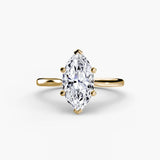 BW James Jewelers setting 9K Yellow Gold / Marquise Solitaire ring 1