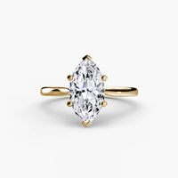 BW James Jewelers setting 9K Yellow Gold / Marquise Solitaire ring 1