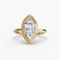 BW James Jewelers setting 9K Yellow Gold / Marquise The Bezel Set Solitaire