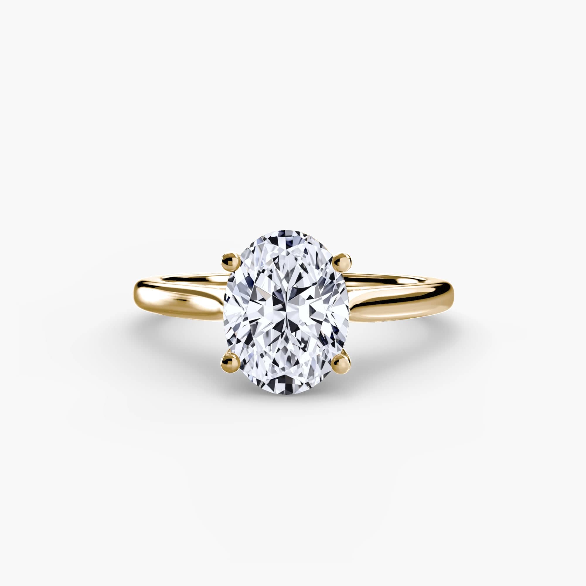 BW James Jewelers setting 9K Yellow Gold / Oval Solitaire ring 1