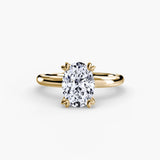 BW James Jewelers setting 9K Yellow Gold / Oval Solitaire ring 2