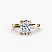BW James Jewelers setting 9K Yellow Gold / Oval Solitaire ring 2