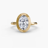 BW James Jewelers setting 9K Yellow Gold / Oval The Bezel Set Solitaire