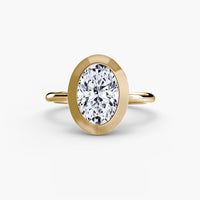 BW James Jewelers setting 9K Yellow Gold / Oval The Bezel Set Solitaire