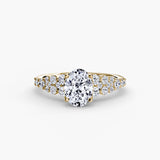 BW James Jewelers setting 9K Yellow Gold / Oval The Celestial Cluster Ring