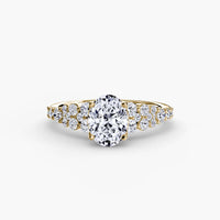 BW James Jewelers setting 9K Yellow Gold / Oval The Celestial Cluster Ring