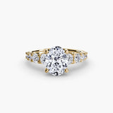 BW James Jewelers setting 9K Yellow Gold / Oval The Graduated Accent Ring