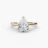 BW James Jewelers setting 9K Yellow Gold / Pear Solitaire ring 1