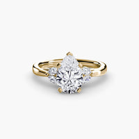 BW James Jewelers setting 9K Yellow Gold / Pear The Celestial Cluster Ring 2
