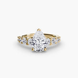 BW James Jewelers setting 9K Yellow Gold / Pear The Graduated Accent Ring