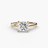 BW James Jewelers setting 9K Yellow Gold / Princess Solitaire ring 1