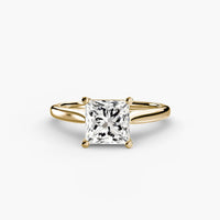 BW James Jewelers setting 9K Yellow Gold / Princess Solitaire ring 1