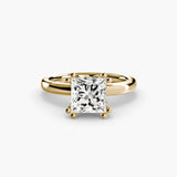 BW James Jewelers setting 9K Yellow Gold / Princess Solitaire ring 5