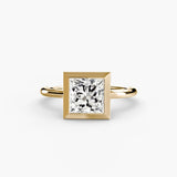 BW James Jewelers setting 9K Yellow Gold / Princess The Bezel Set Solitaire