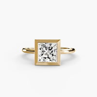 BW James Jewelers setting 9K Yellow Gold / Princess The Bezel Set Solitaire