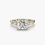 BW James Jewelers setting 9K Yellow Gold / Princess The Floral Accent Solitaire