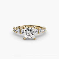 BW James Jewelers setting 9K Yellow Gold / Princess The Graduated Accent Ring