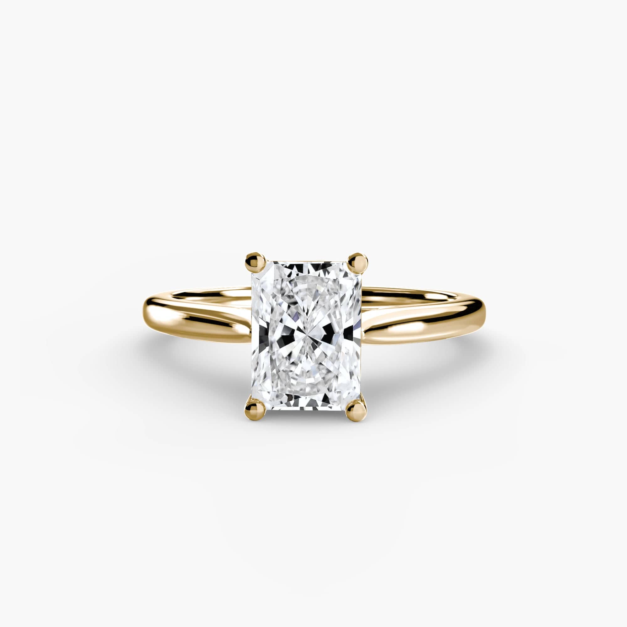BW James Jewelers setting 9K Yellow Gold / Radiant Solitaire ring 1