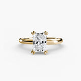 BW James Jewelers setting 9K Yellow Gold / Radiant Solitaire ring 2