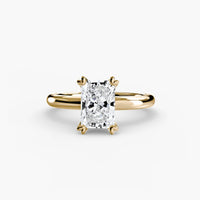 BW James Jewelers setting 9K Yellow Gold / Radiant Solitaire ring 2