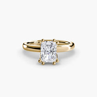 BW James Jewelers setting 9K Yellow Gold / Radiant Solitaire ring 5