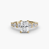 BW James Jewelers setting 9K Yellow Gold / Radiant The Graduated Accent Ring